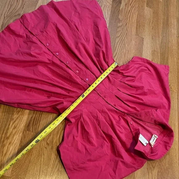 Anthropologie x Exquise The Tobie Button-Front Pleated Shirt Dress Size XL NWT - Picture 8 of 11